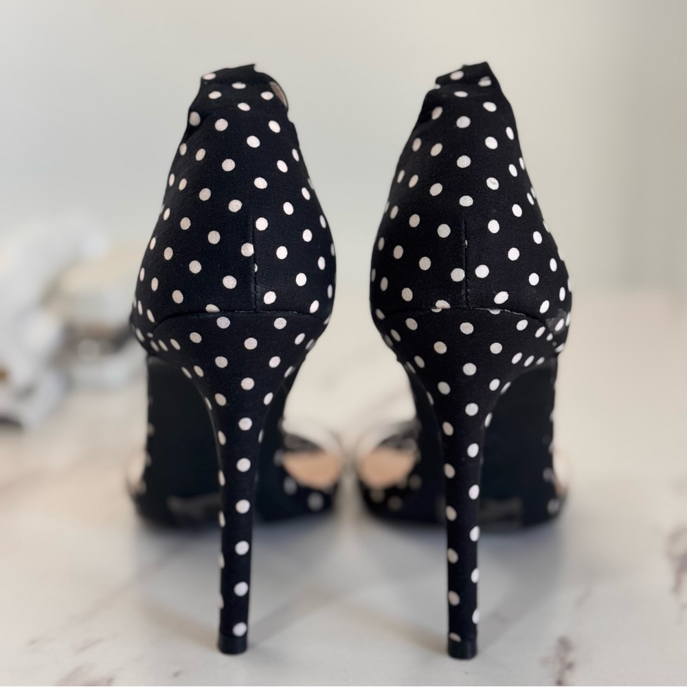 Polka Dot Black and White Heels